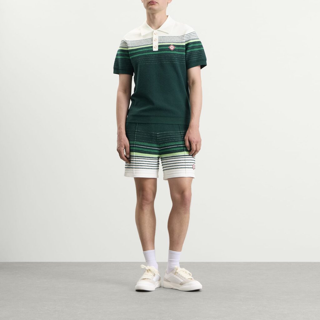 Футболка а Casablanca Boucle Stripe Polo