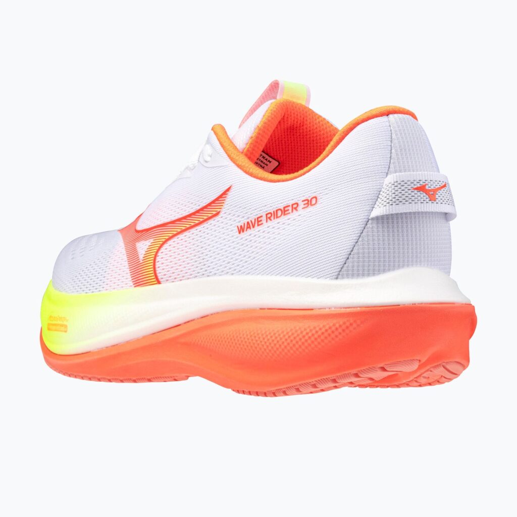 Женские кроссовки для бега Mizuno Wave Rider 30 white/flamingo coral/lime pulp
