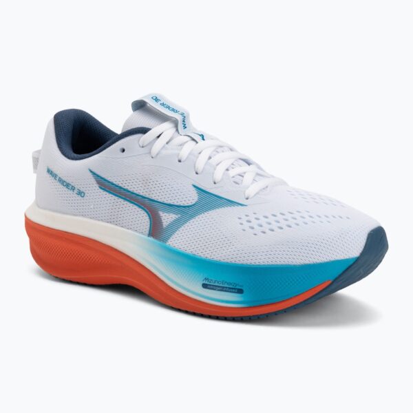 Кроссовки для бега Mizuno Wave Rider 30 white/blue jewel/orange