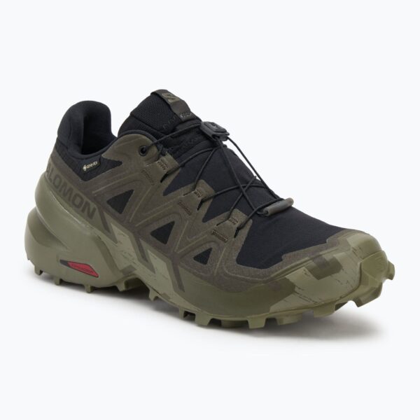 Кроссовки для бега Salomon Speedcross 6 GTX black/peat/deep lichen green