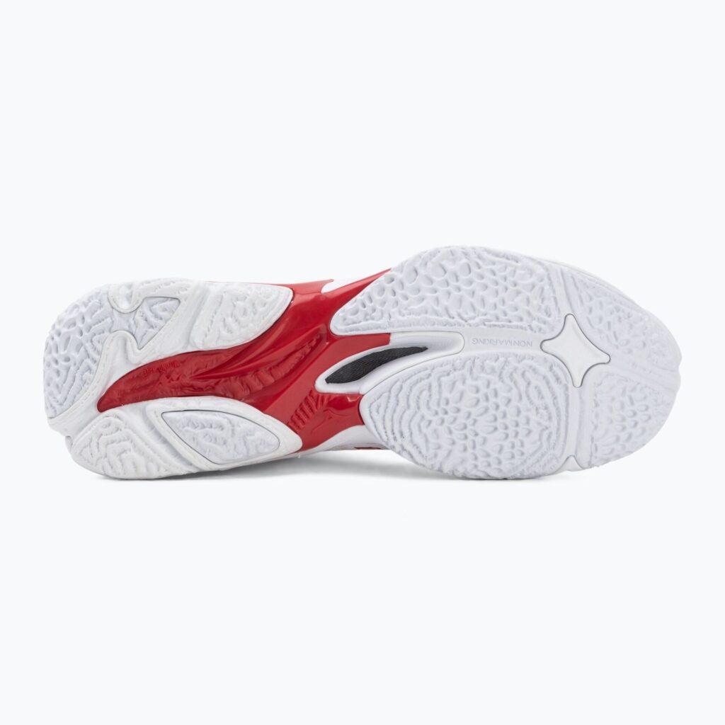 Женские волейбольные кроссовки Mizuno Wave Lightning Elite Mid white/rose elegance/lava falls