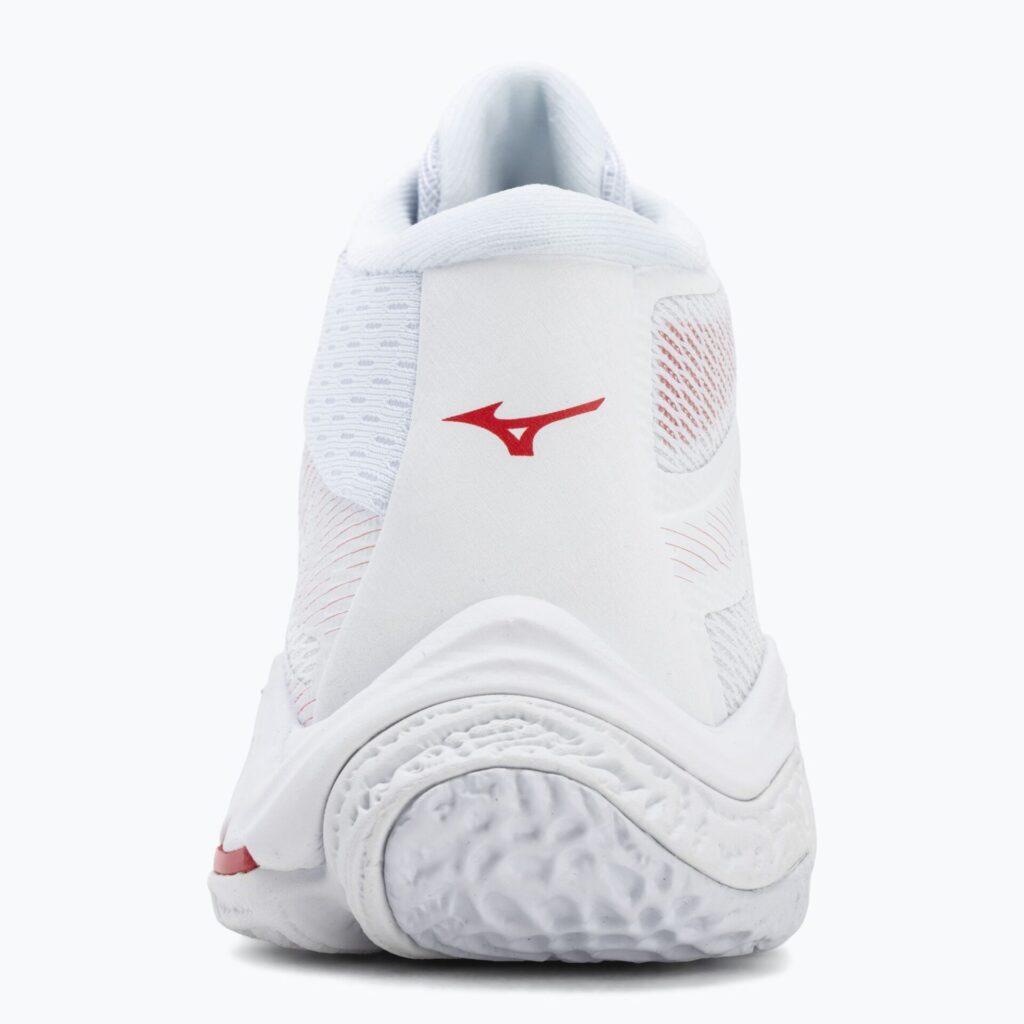 Женские волейбольные кроссовки Mizuno Wave Lightning Elite Mid white/rose elegance/lava falls