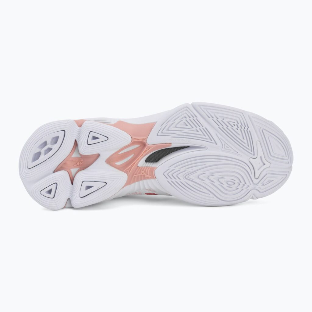Женские волейбольные кроссовки Mizuno Wave Lightning Pro white/rose elegance/lava falls