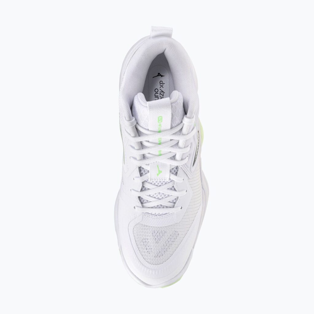 Женские волейбольные кроссовки Mizuno Wave Momentum Elite Mid white/balsam green/ambrosia