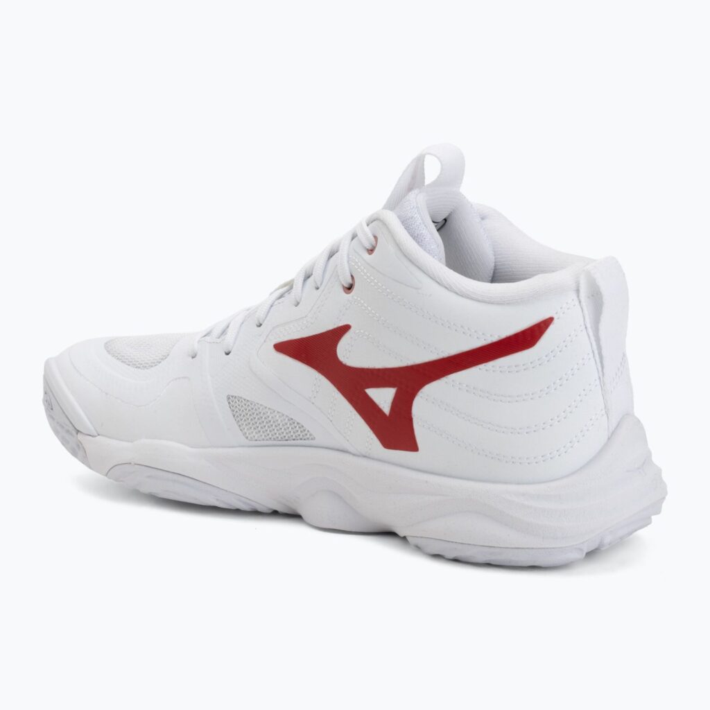 Женские волейбольные кроссовки Mizuno Wave Momentum Elite Mid white/rose elegance/lava falls