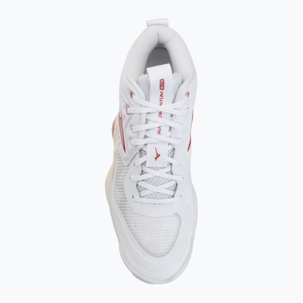 Женские волейбольные кроссовки Mizuno Wave Momentum Elite Mid white/rose elegance/lava falls
