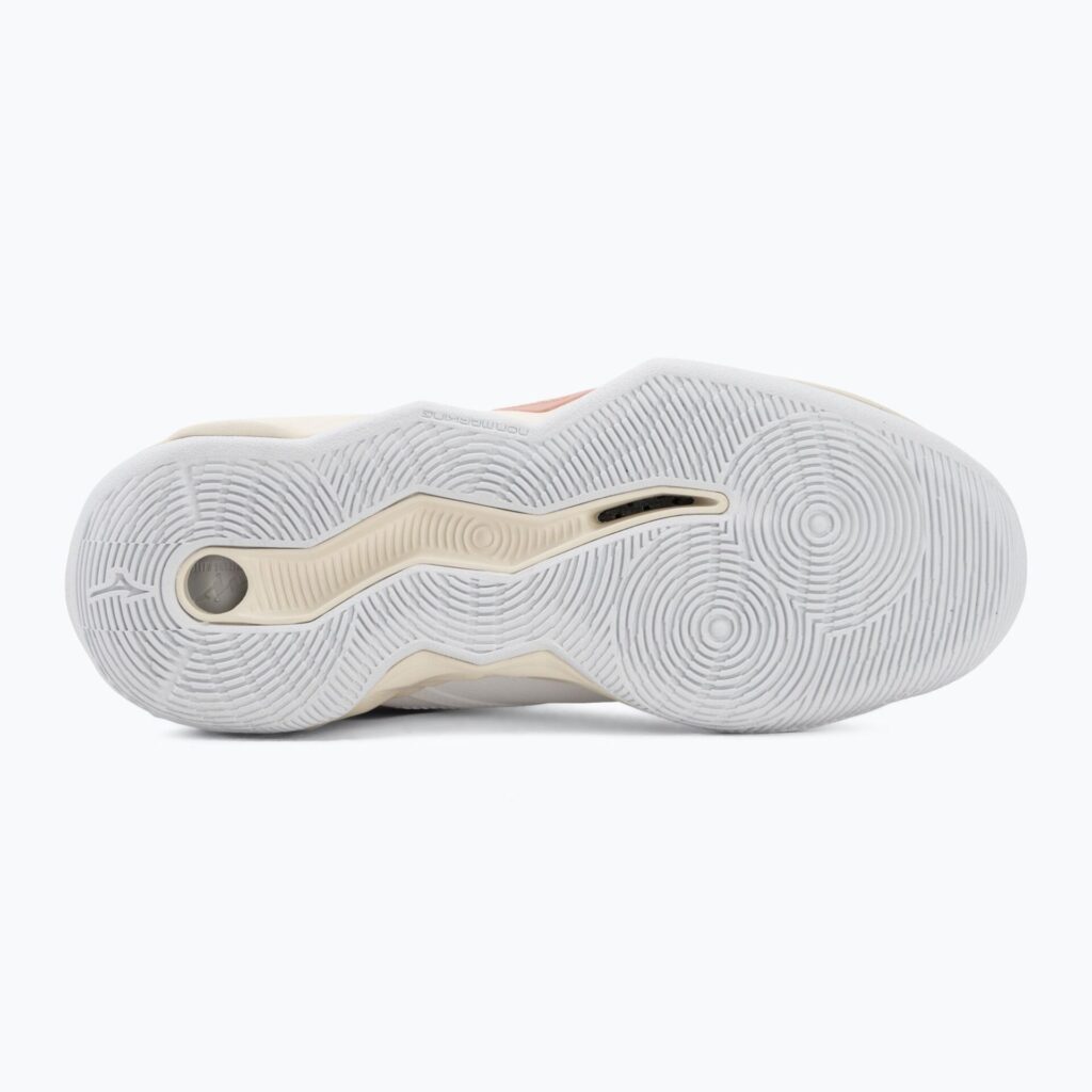 Женские волейбольные кроссовки Mizuno Wave Momentum Pro Mid white/rose elegance/lava falls