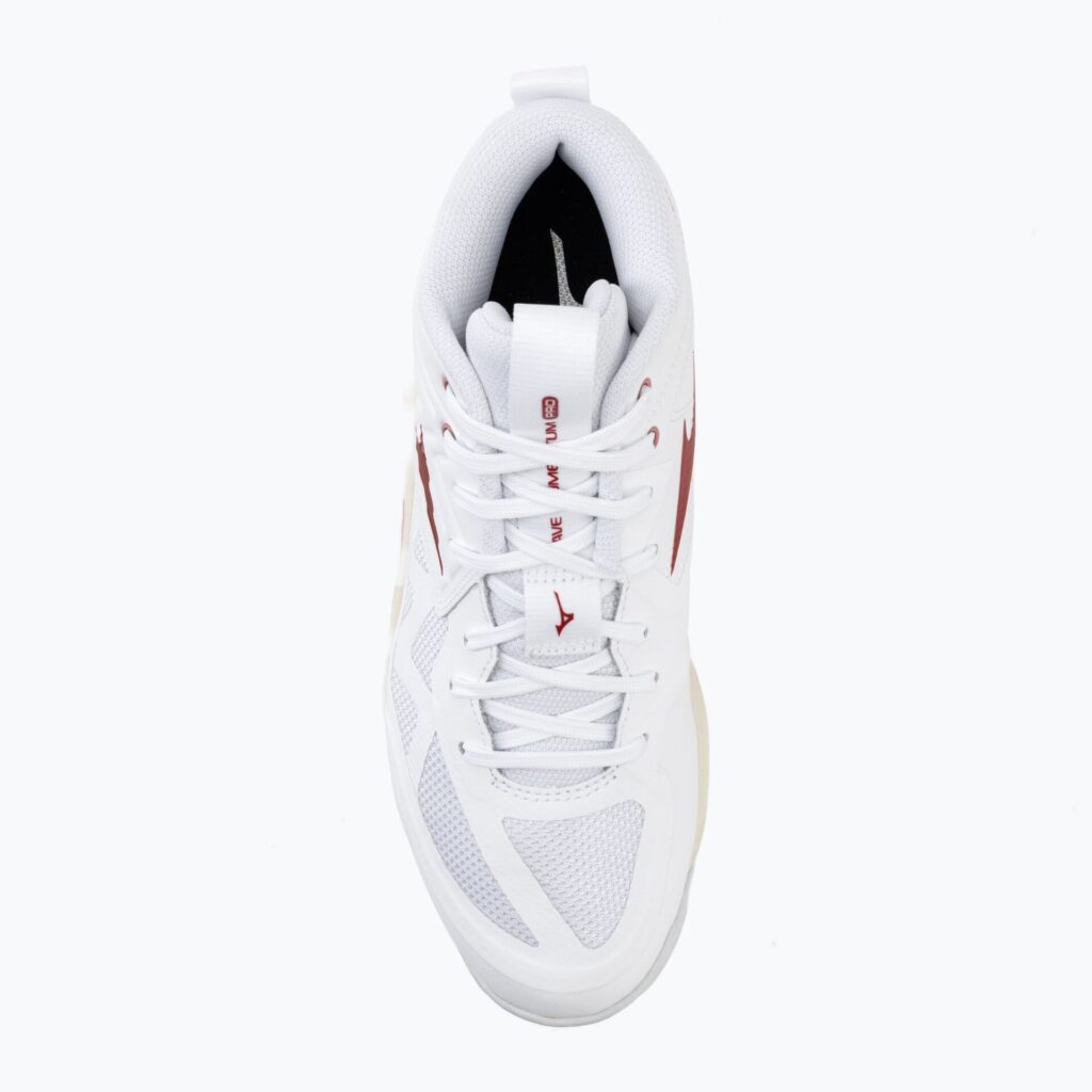 Женские волейбольные кроссовки Mizuno Wave Momentum Pro Mid white/rose elegance/lava falls