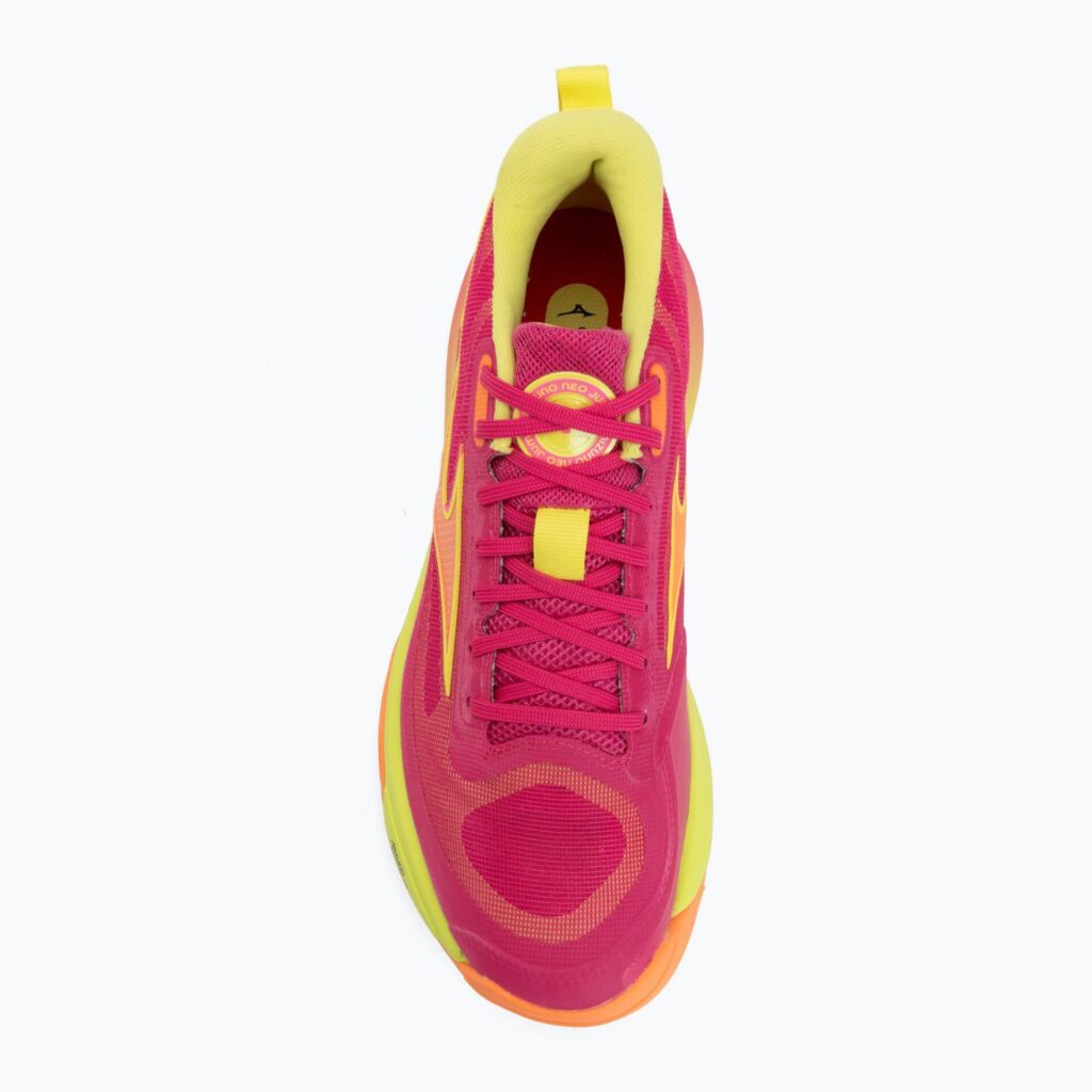 Волейбольные кроссовки Mizuno Neo Jump pink tetra/fortune yellow/light