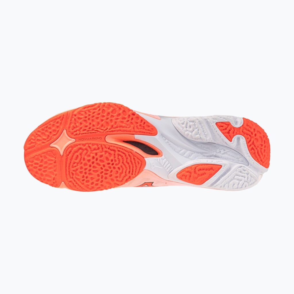 Волейбольные кроссовки Mizuno Wave Lightning Elite flamingo coral/lava orange/white