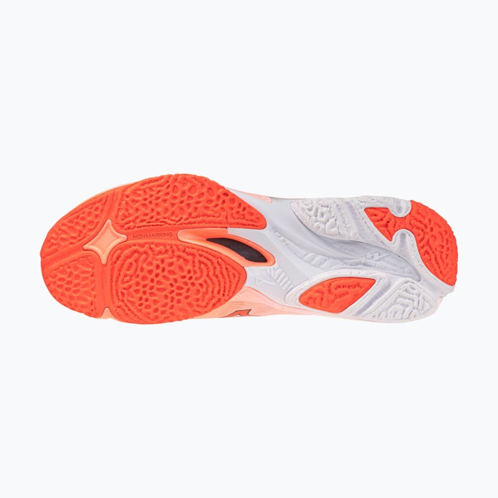 Волейбольные кроссовки Mizuno Wave Lightning Elite Mid Flamingo Coral/Lava Orange/White
