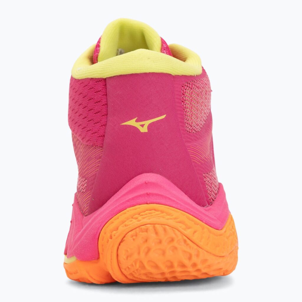 Волейбольные кроссовки MIZUNO Wave Lightning Elite Mid pink tetra/fortune yellow/light