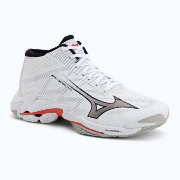 Волейбольные кроссовки Mizuno Wave Lightning Elite Mid white/black/fiery red