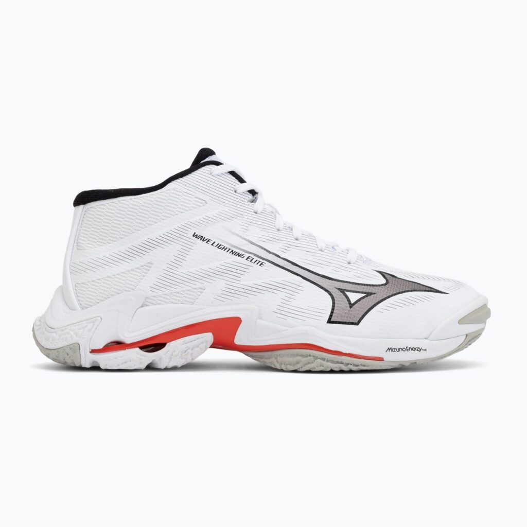 Волейбольные кроссовки Mizuno Wave Lightning Elite Mid white/black/fiery red