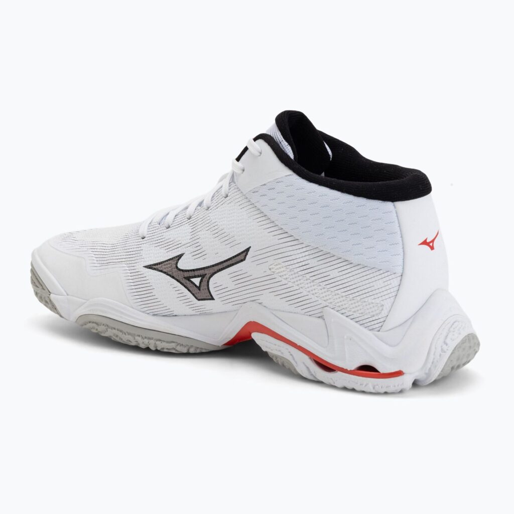 Волейбольные кроссовки Mizuno Wave Lightning Elite Mid white/black/fiery red