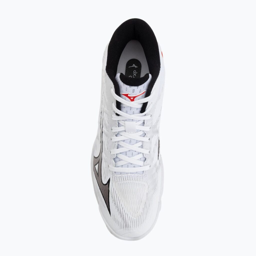 Волейбольные кроссовки Mizuno Wave Lightning Elite Mid white/black/fiery red