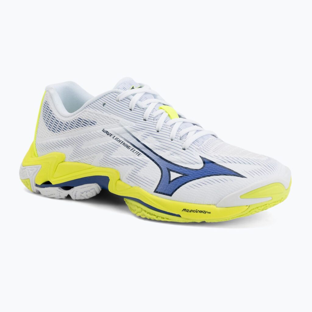 Волейбольные кроссовки Mizuno Wave Lightning Elite white/lighting yellow/dazzling blue