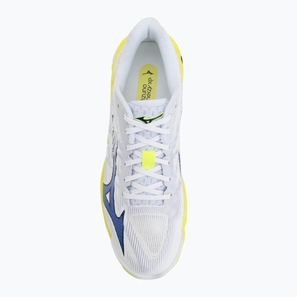 Волейбольные кроссовки Mizuno Wave Lightning Elite white/lighting yellow/dazzling blue