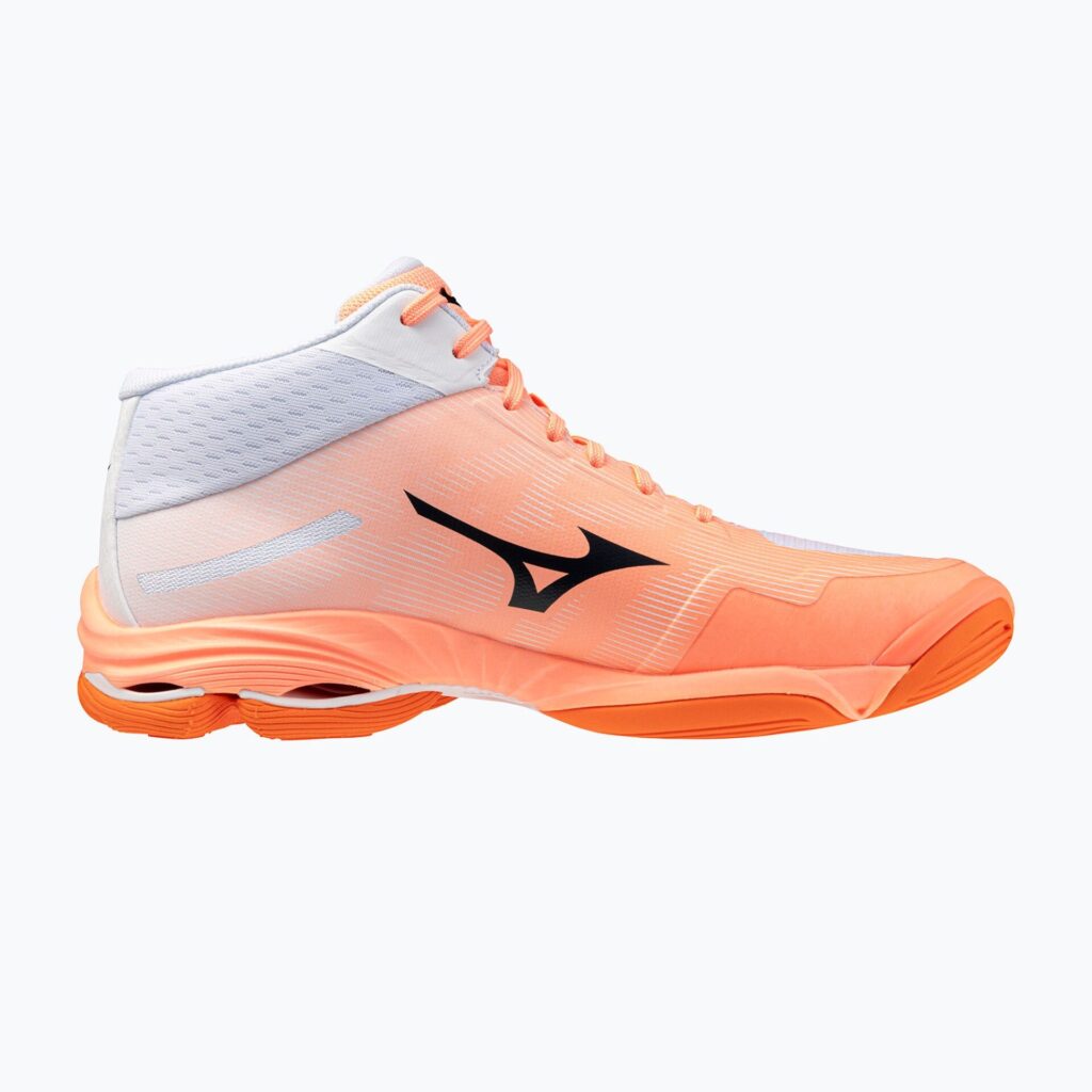 Волейбольные кроссовки Mizuno Wave Lightning Pro Mid flamingo coral/carbon/white