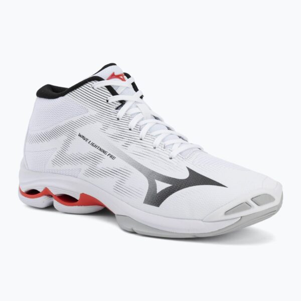 Волейбольные кроссовки Mizuno Wave Lightning Pro Mid white/black/fiery red