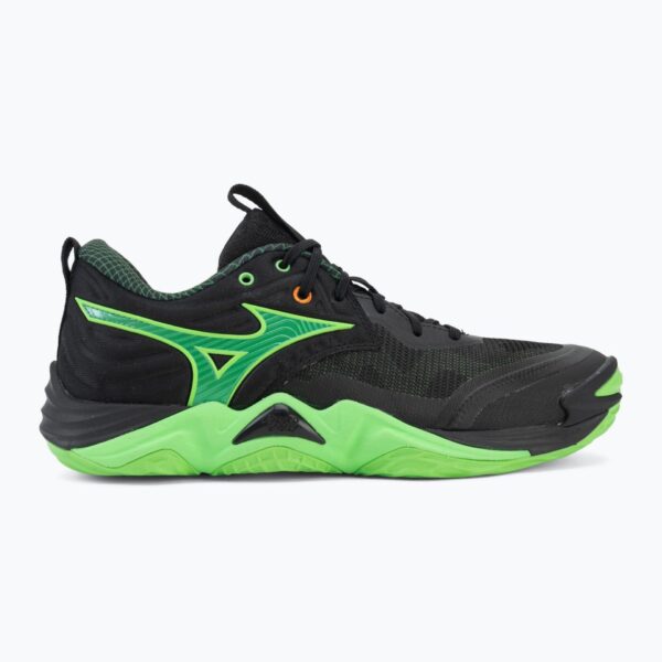 Волейбольные кроссовки Mizuno Wave Momentum Elite black/glowing apple/mandarin orange