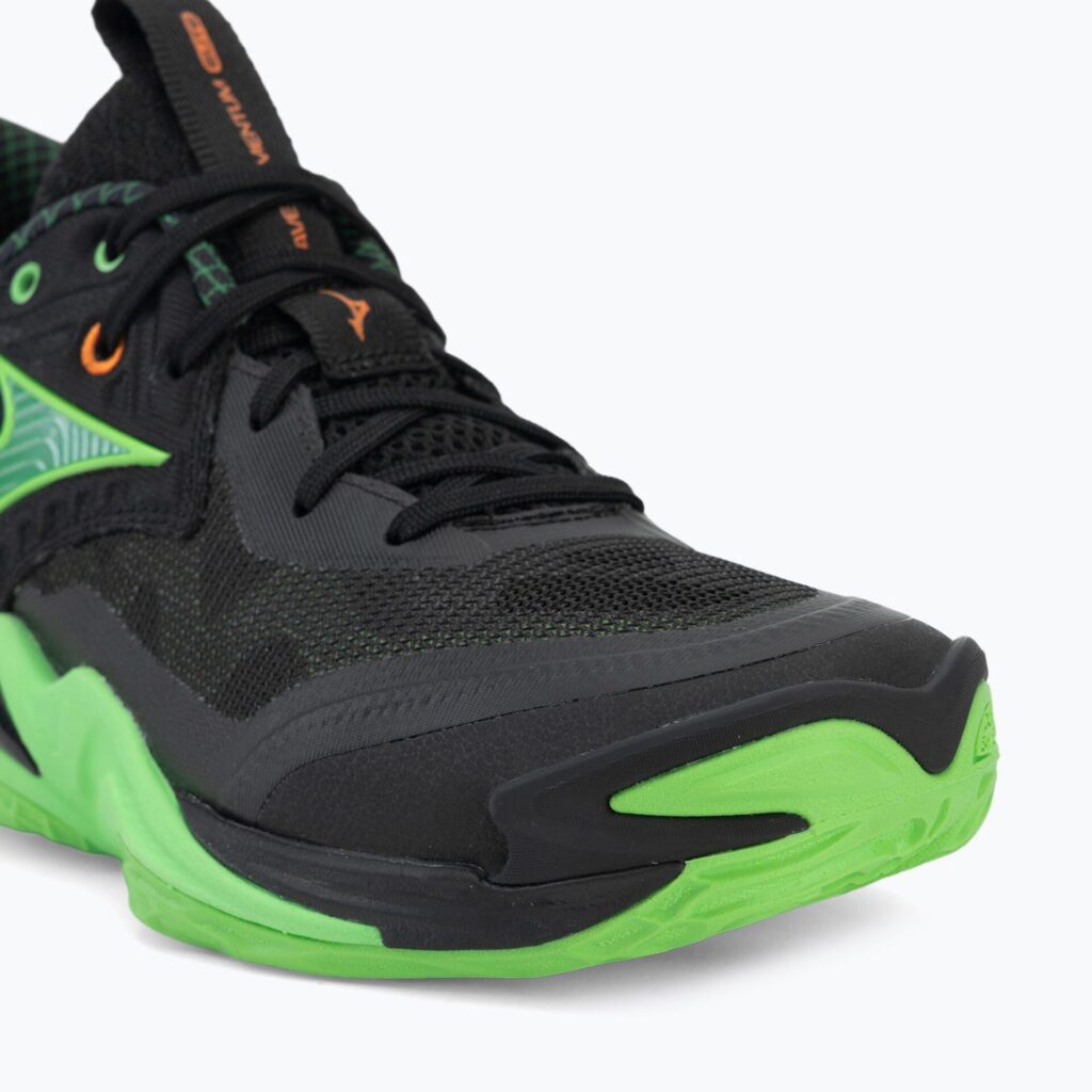Волейбольные кроссовки Mizuno Wave Momentum Elite black/glowing apple/mandarin orange