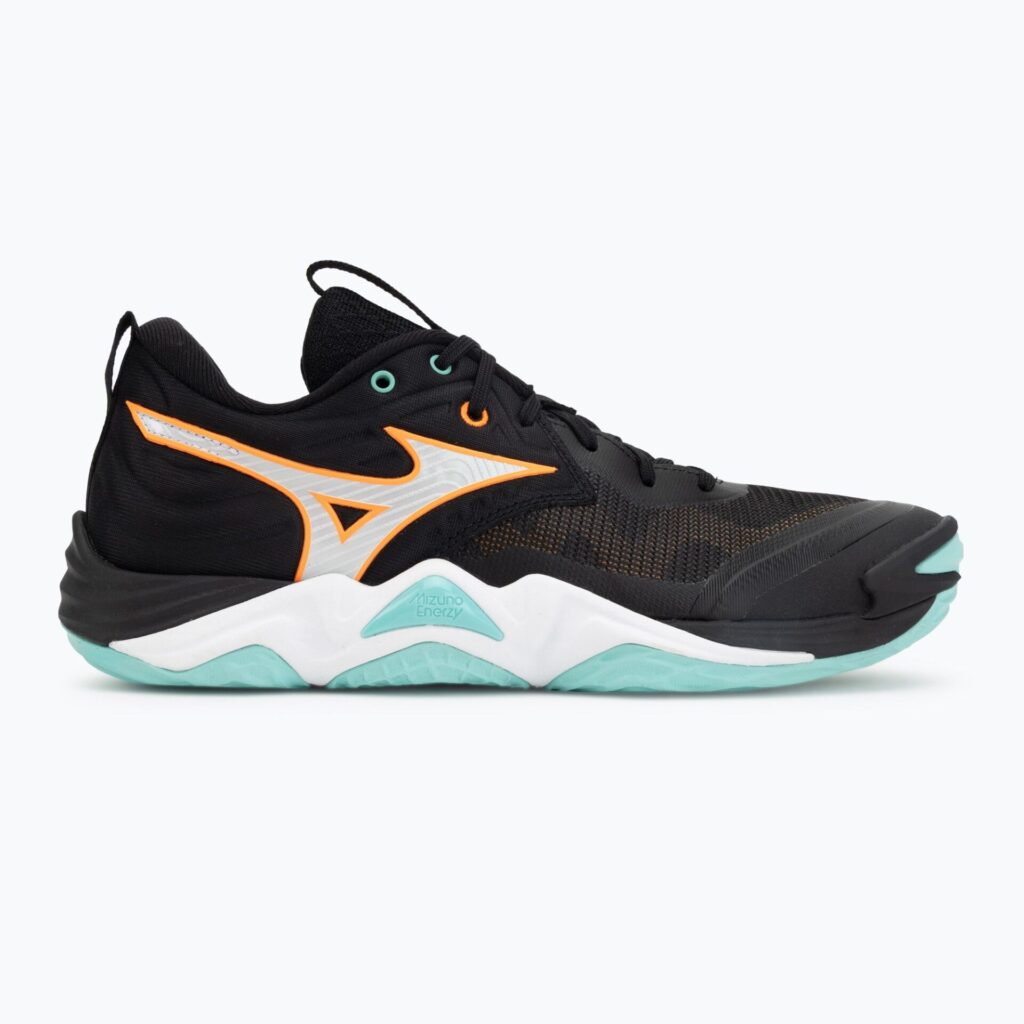 Волейбольные кроссовки Mizuno Wave Momentum Elite black/tangelo/ice green