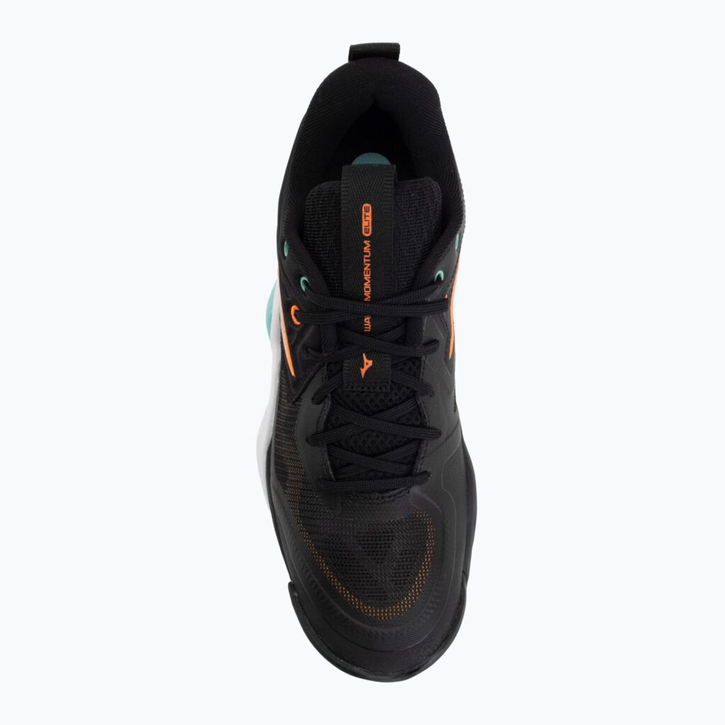 Волейбольные кроссовки Mizuno Wave Momentum Elite black/tangelo/ice green