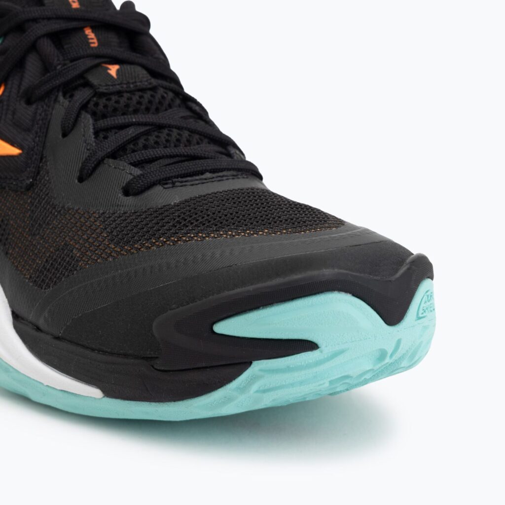 Волейбольные кроссовки Mizuno Wave Momentum Elite black/tangelo/ice green