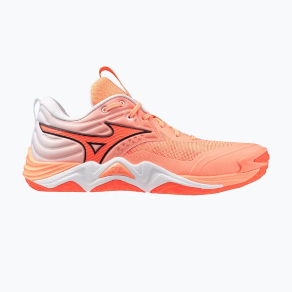 Волейбольные кроссовки Mizuno Wave Momentum Elite flamingo coral/lava orange/white
