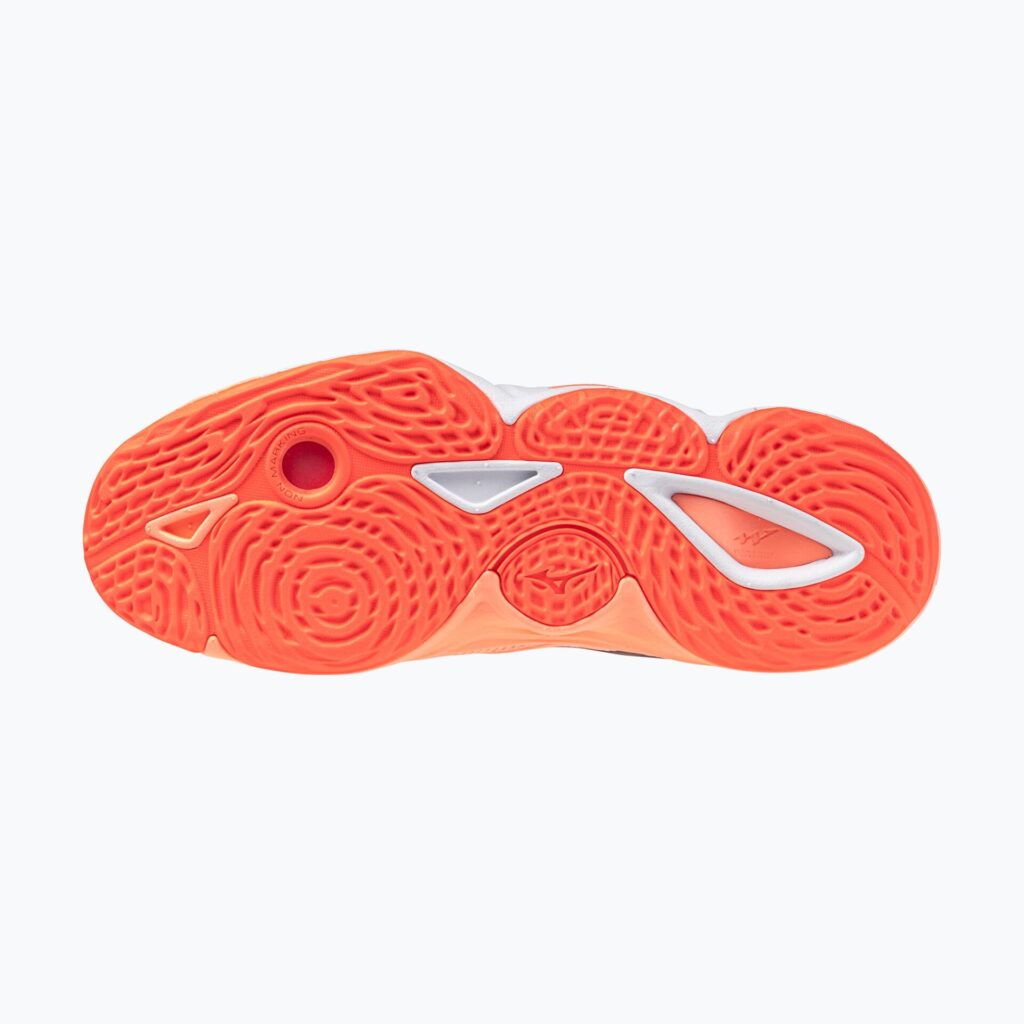 Волейбольные кроссовки Mizuno Wave Momentum Elite flamingo coral/lava orange/white