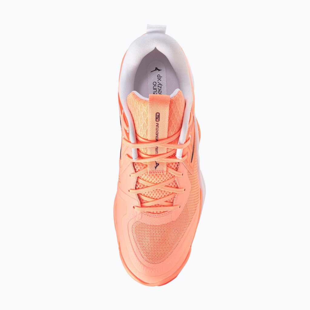 Волейбольные кроссовки Mizuno Wave Momentum Elite flamingo coral/lava orange/white