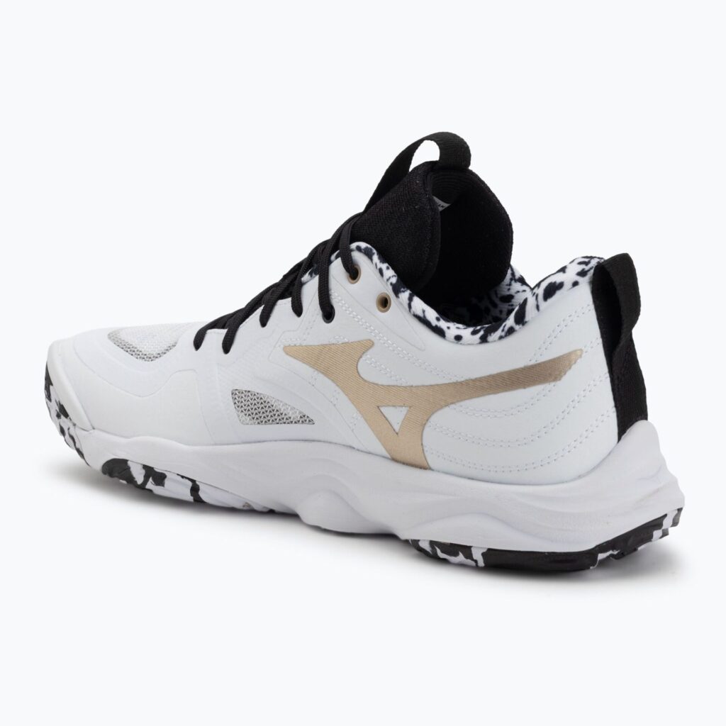 Волейбольные кроссовки Mizuno Wave Momentum Elite white/black/ge gold