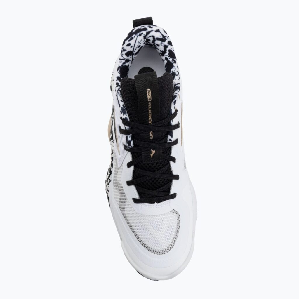 Волейбольные кроссовки Mizuno Wave Momentum Elite white/black/ge gold