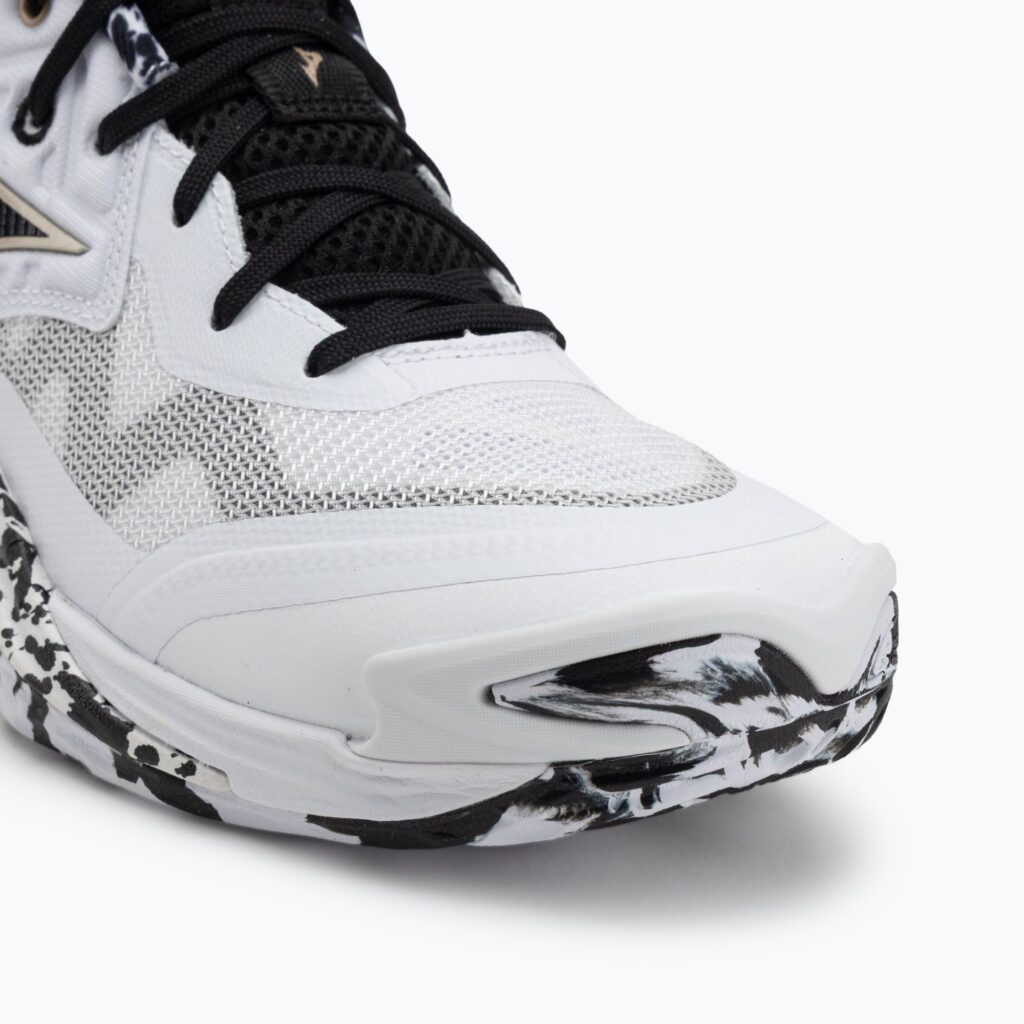 Волейбольные кроссовки Mizuno Wave Momentum Elite white/black/ge gold