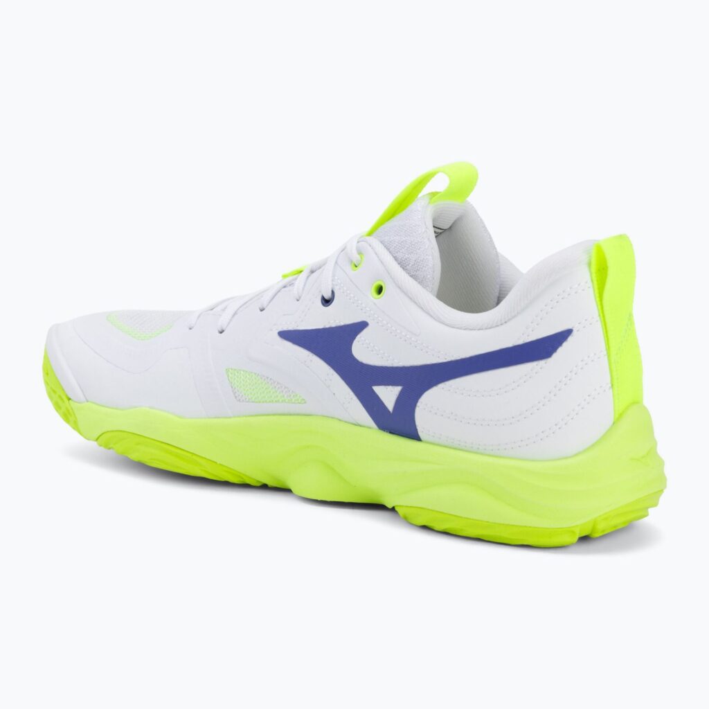 Волейбольные кроссовки Mizuno Wave Momentum Elite white/lightning yellow/dazzling blue