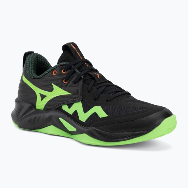 Волейбольные кроссовки Mizuno Wave Momentum Pro black/glowing apple/mandarin orange