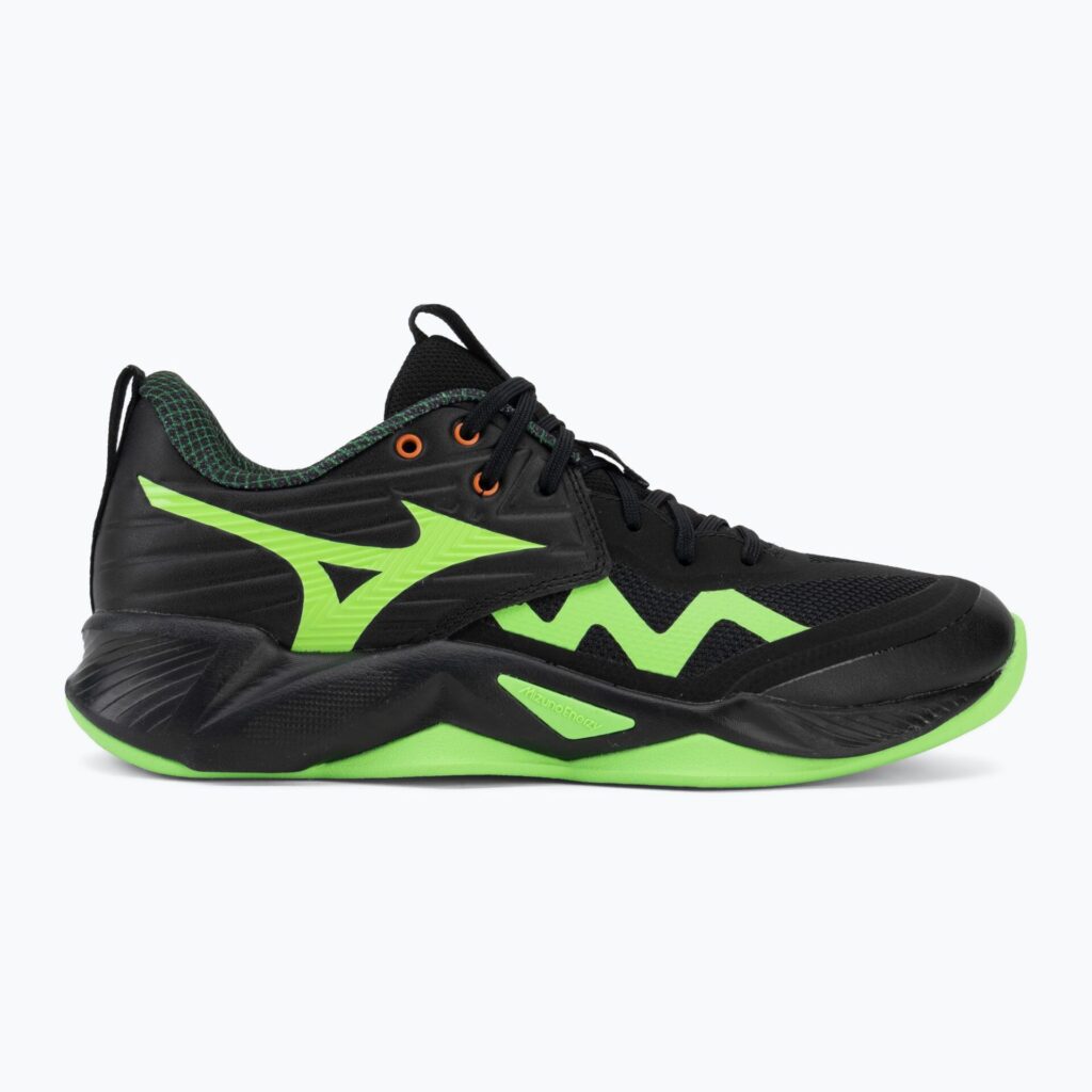 Волейбольные кроссовки Mizuno Wave Momentum Pro black/glowing apple/mandarin orange