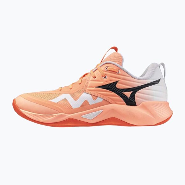 Волейбольные кроссовки Mizuno Wave Momentum Pro flamingo coral/carbon/white