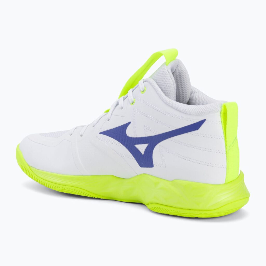 Волейбольные кроссовки Mizuno Wave Momentum Pro Mid white/lightning yellow/dazzling blue