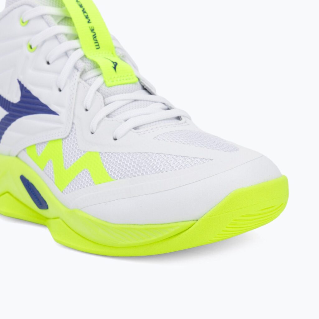 Волейбольные кроссовки Mizuno Wave Momentum Pro Mid white/lightning yellow/dazzling blue