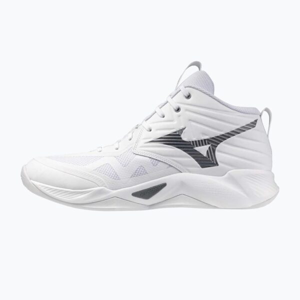 Волейбольные кроссовки Mizuno Wave Momentum Pro Mid white/metallic gray/black