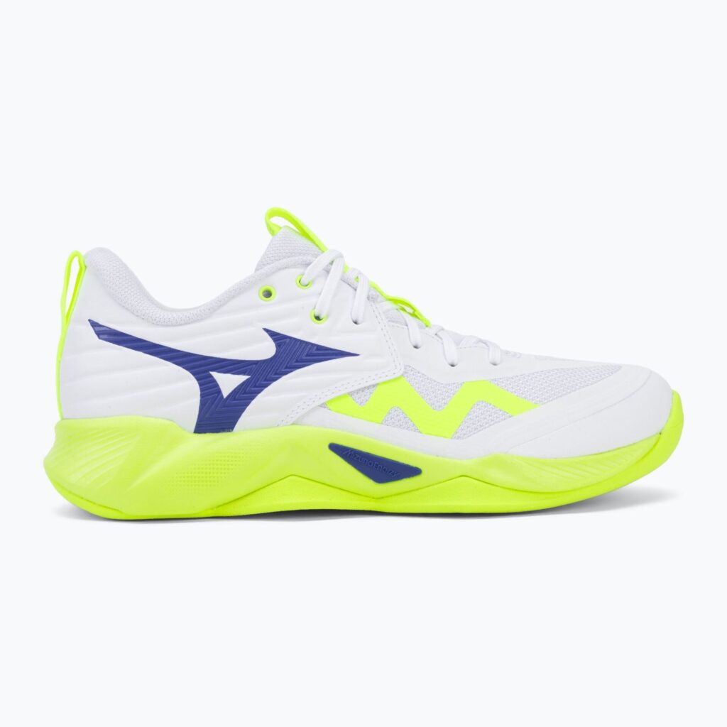 Волейбольные кроссовки Mizuno Wave Momentum Pro white/lightning yellow/dazzling blue