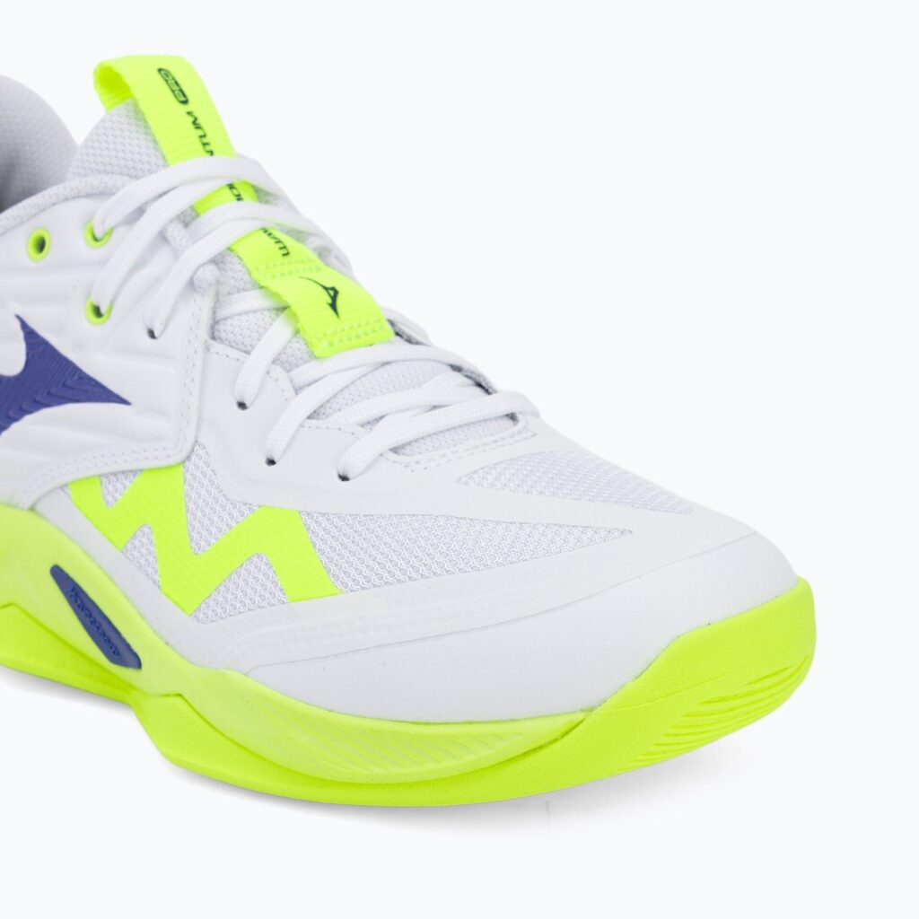 Волейбольные кроссовки Mizuno Wave Momentum Pro white/lightning yellow/dazzling blue