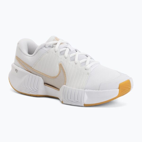 Женские теннисные кроссовки Nike GP Challenge Pro white/summit white/linen/light orewood brown