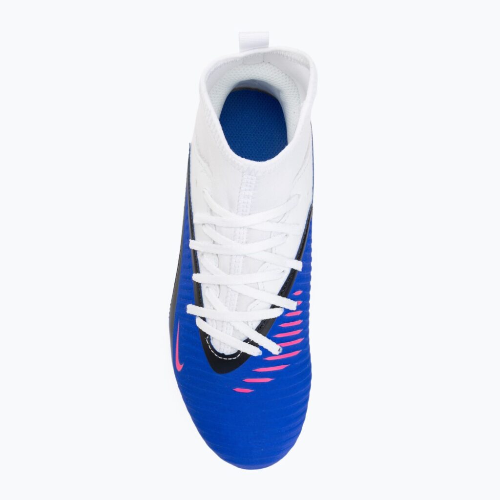 Детские футбольные бутсы Nike Phantom 6 High Club FG/MG racer blue/white/pink blast