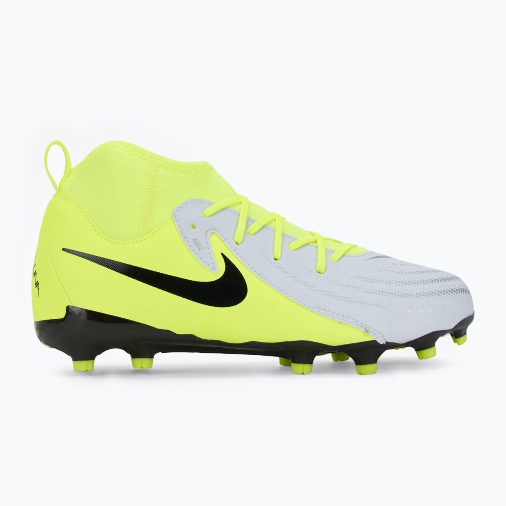 Детские футбольные бутсы Nike Phantom Luna 2 Academy FG/MG metallic silver/volt/black