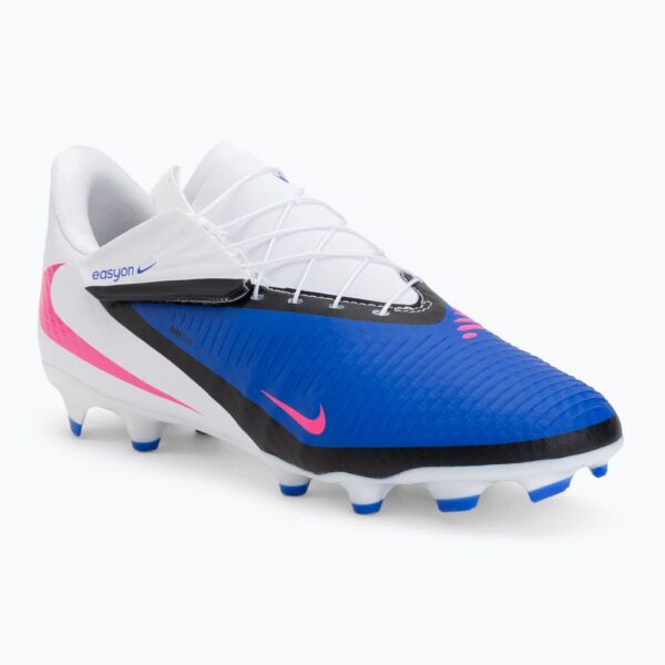 Футбольные бутсы Nike Phantom 6 Low Academy EasyOn FG/MG racer blue/white/pink blast