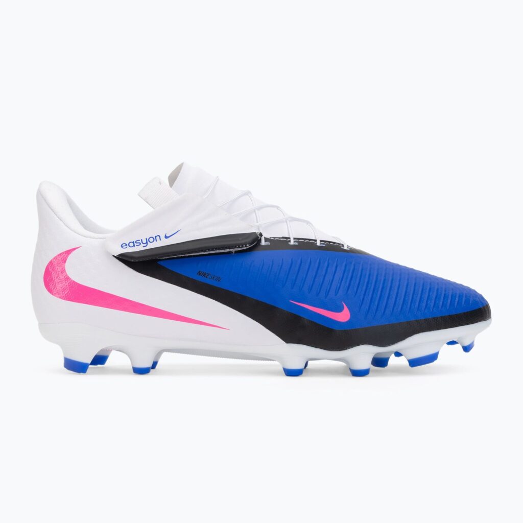 Футбольные бутсы Nike Phantom 6 Low Academy EasyOn FG/MG racer blue/white/pink blast