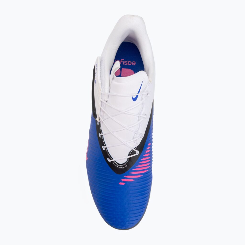 Футбольные бутсы Nike Phantom 6 Low Academy EasyOn FG/MG racer blue/white/pink blast